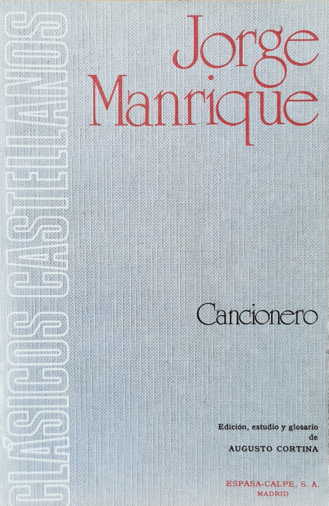 Jorge Manrique, Cancionero